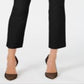 INC International Concepts Women's Slim Leg Mid Rise Ankle Pants Black Size 16