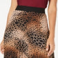 Alfani Women's Printed Pleated MIDI Skirt Brown Size Petite Small