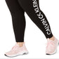 Calvin Klein Women's  Plus Size Logo High-Waist Leggings Black Size 1X