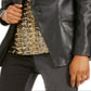 INC International Concepts Women's Faux Leather Coated Blazer Black Size Small