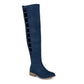 Journee Collection Women's Pitch Boot Shoes Blue Size 9M