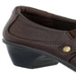 Easy Street Women's Mika Faux Leather Ankle Shooties Brown Size 9.5 Medium