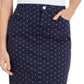Charter Club Women's Polka Dot Denim Skirt Blue Size 6