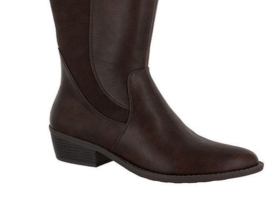 Easy Street Women's Cortland Wide Calf Riding Boots Brown Size 6M