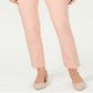 JM Collection Women's Studded Pull on Tummy Control Pants Orange Size X-Small