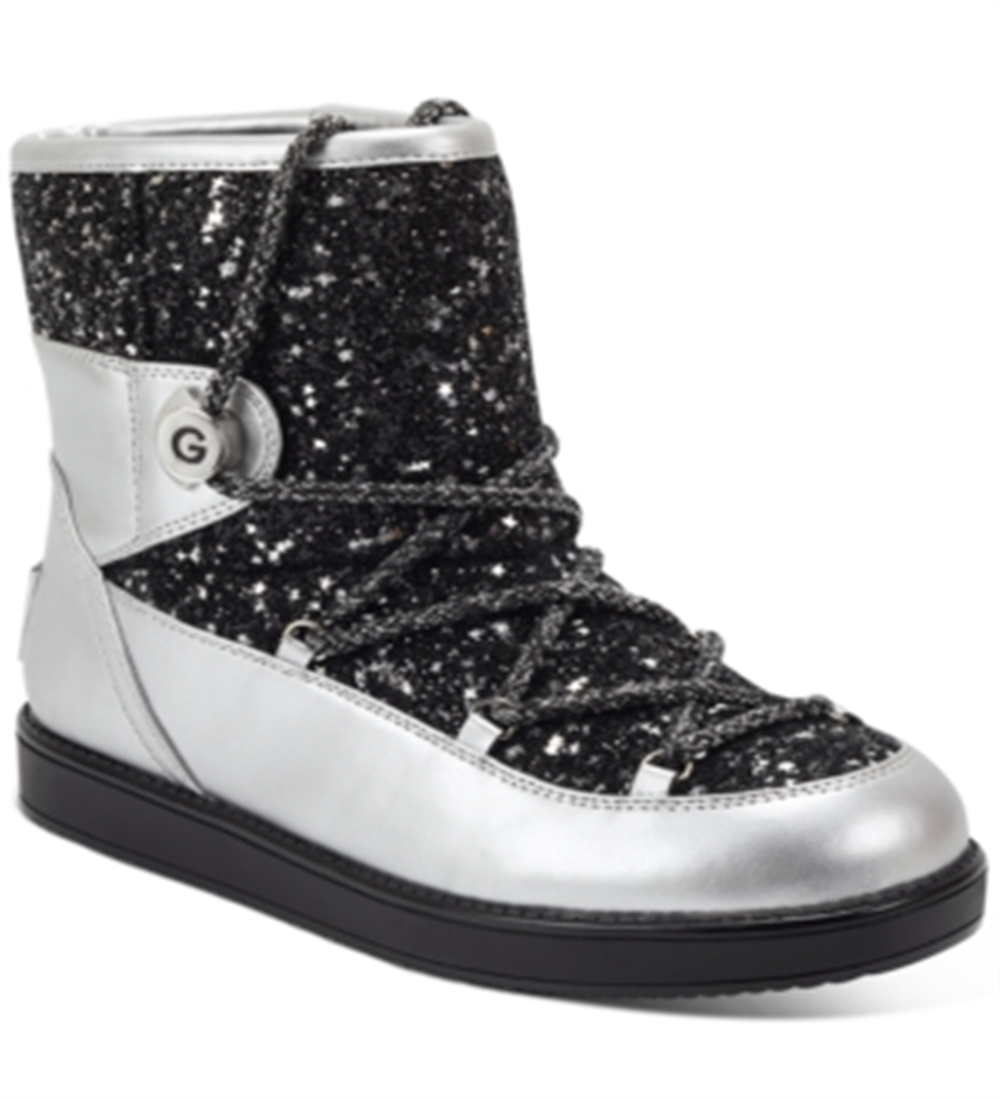 GBG Women's Aylan Glitter Fashion Ankle Boots Black- Size 9 M