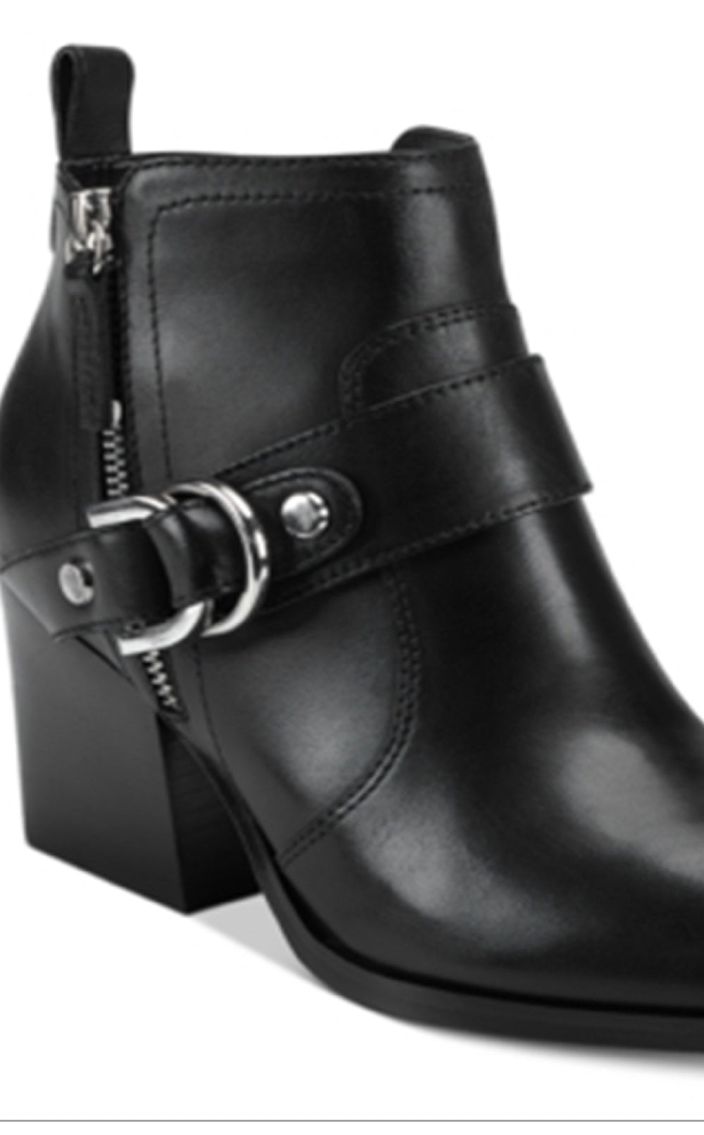 Marc Fisher Women's Victa Leather Pointed Toe Ankle Boots Black Size 9 M