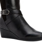 Giani Bernini Women's Chelsey Leather Knee High Boots Black Size 7.5 M