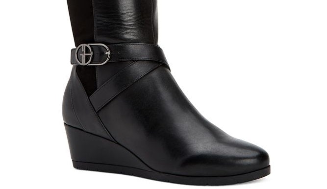 Giani Bernini Women's Chelsey Leather Knee High Boots Black Size 7.5 M
