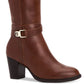 Giani Bernini Women's Rozario Leather Almond Toe Knee High Black Size 9 M