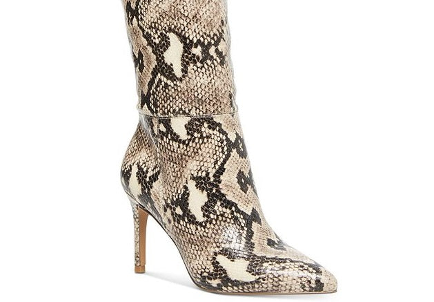 Steve Madden Women's Kimari Slouch Pointed Toe Knee High Fashion Boot White Size 10 M
