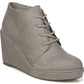 Carlos by Carlos Santana Women's Wills Lace up Wedge Snadel Gray Size 8.5 M