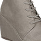 Carlos by Carlos Santana Women's Wills Lace up Wedge Snadel Gray Size 8.5 M