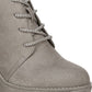 Carlos by Carlos Santana Women's Wills Lace up Wedge Snadel Gray Size 8.5 M
