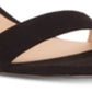INC International Concepts Women's Fabric Open Toe Stripe Shoes Black Size 7 M