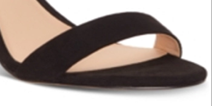 INC International Concepts Women's Fabric Open Toe Stripe Shoes Black Size 7 M