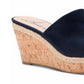 American Rag Women's Shira Peep Toe Special Occasion Platform Sandals Blue Size 7.5 M