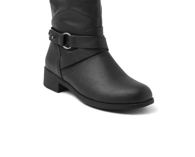 XOXO Women's Maxfield Wide F Tall Riding Boots Black Size 5.5