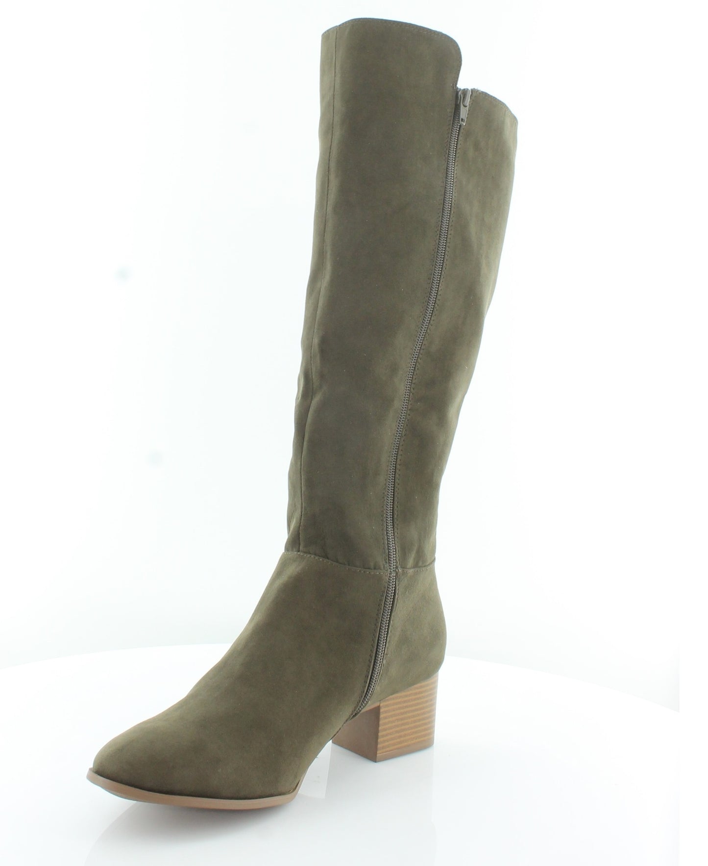Style & Co Women's Finnly Faux Suede Over the Knee Boots Green Size 5 M