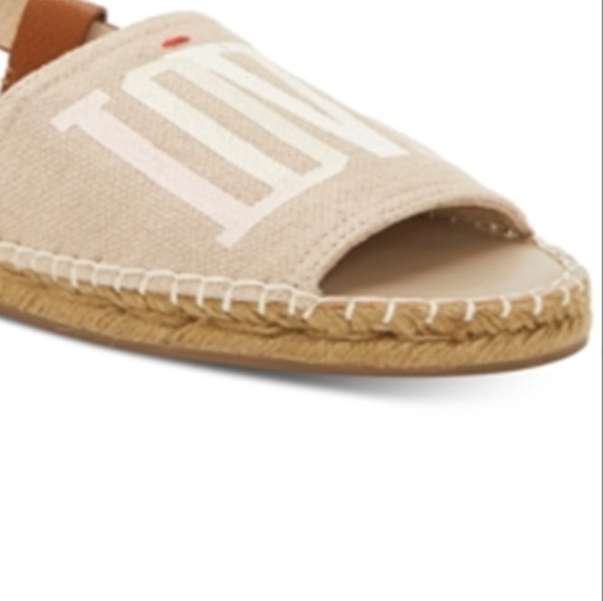 Ellen DeGeneres Women's 'Love' Logo Skylin Leather Espadrille Sandals Brown Size 10 M