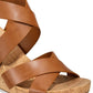 INC International Concepts Women's Landor Strappy Wedge Sandals Brown Size 8 M