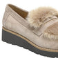 Franco Sarto Women's Harriet Wedge Loafers Shoes Brown Size 8.5 M