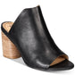 Lucca Lane Women's Hilaire Leather Cork Mules Black Size 7.5 M