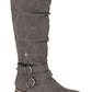 American Rag Women's Brinley Faux Leather Knee High Boot Gray Size 11 M