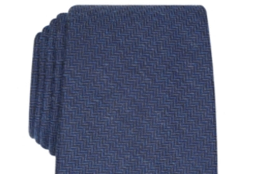Tasso Elba Men's Barletta Silk Blend Business Neck Tie Blue Size Regular