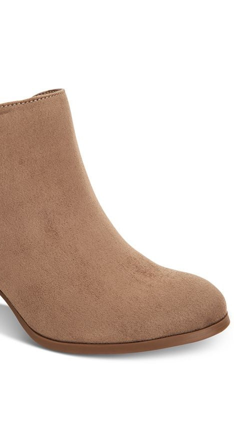 Style & Co Women's Masrinaa Faux Leather Double Zip Booties Brown Size 5 M