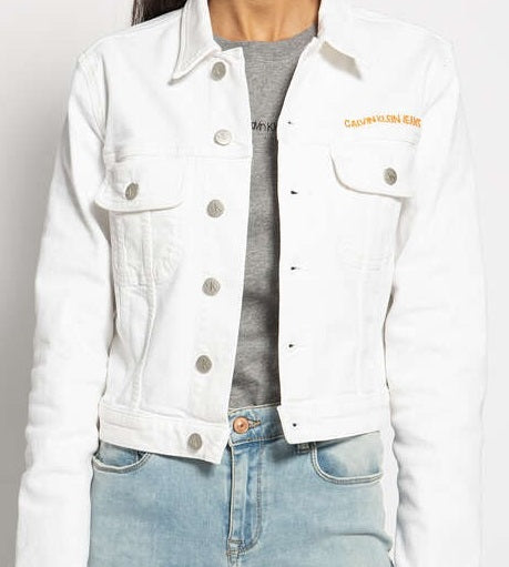 Calvin Klein Women's Denim Jacket White Size M