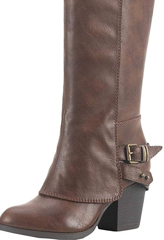 American Rag Women's Emilee Almond Toe Knee High Fashion Boots Brown Size 6