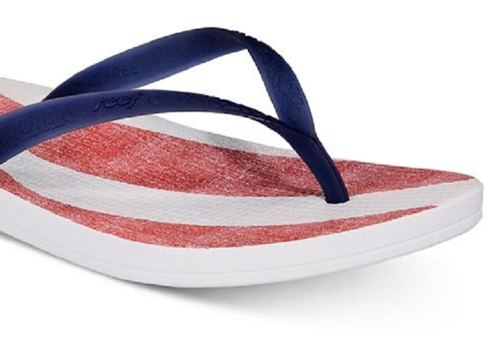 Reef Women's Thong Flag Flip Flops Blue Size 7