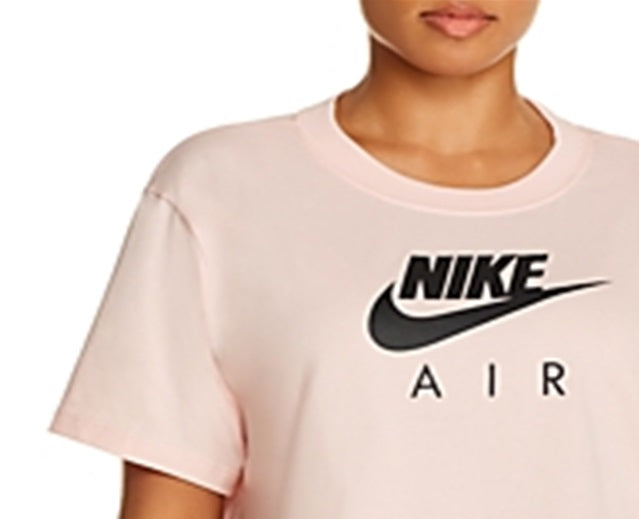 Nike Women's Air Cropped Tee Pink Size X-Large