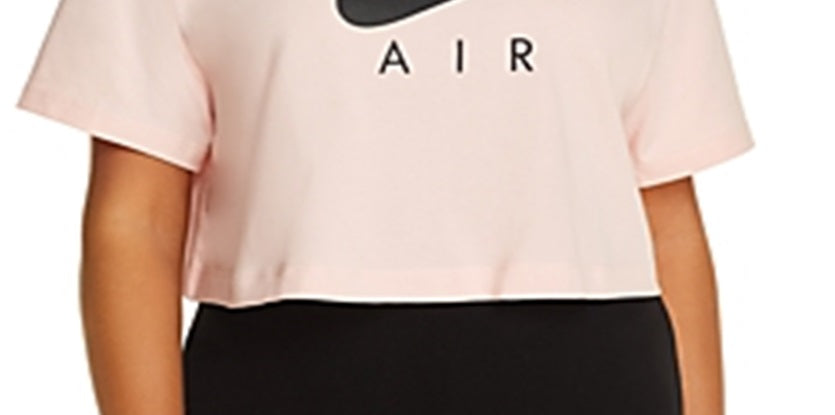 Nike Women's Air Cropped Tee Pink Size X-Large