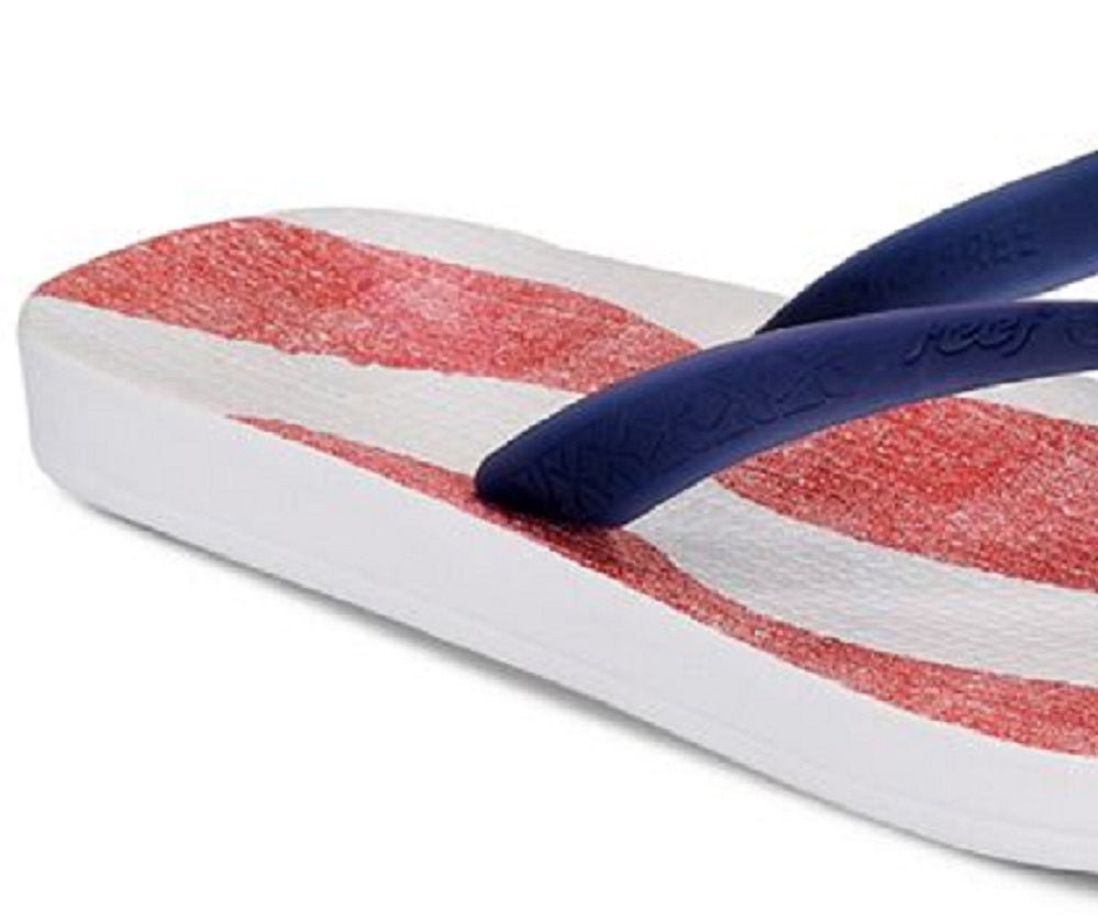 Reef Women's Thong Flag Flip Flops Blue Size 11