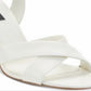 DKNY Women's Leather Open Toe Ankle Strap Classic Pumps White Size 7.5