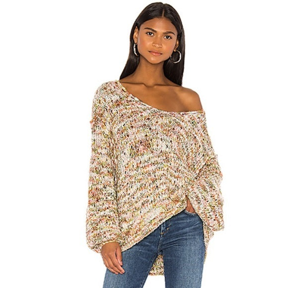 फ्री पीपल वीमेन का हाइलैंड स्पेस निट जम्पर, ब्राउन, मीडियम साइज़