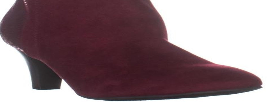 Karen Scott Women's Violaa Fabric Almond Toe Ankle Fashion Boots Red Size 7 M