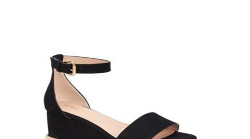 BCB Generation Women's Addie Espadrille Wedge Sandals Black Size 6 M