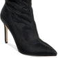 Badgley Mischka Women's Ronnie Fabric Pointed Toe Mid Calf Shoe Black Size 9.5