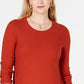 Style & Co Women's Pleated High Low Sweater Red Size Petite X-Large