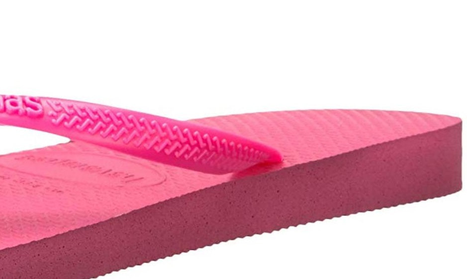 Havaiana Women's Slim Textured Thong Flip Flops Pink Size 9.5