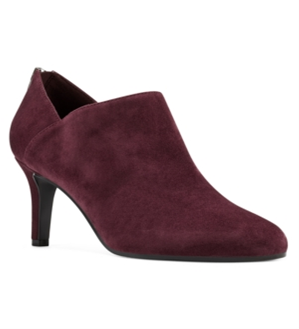 Bandolino Women's Dawn Leather Almond Toe Ankle Fashion Boots Red Size 11 M