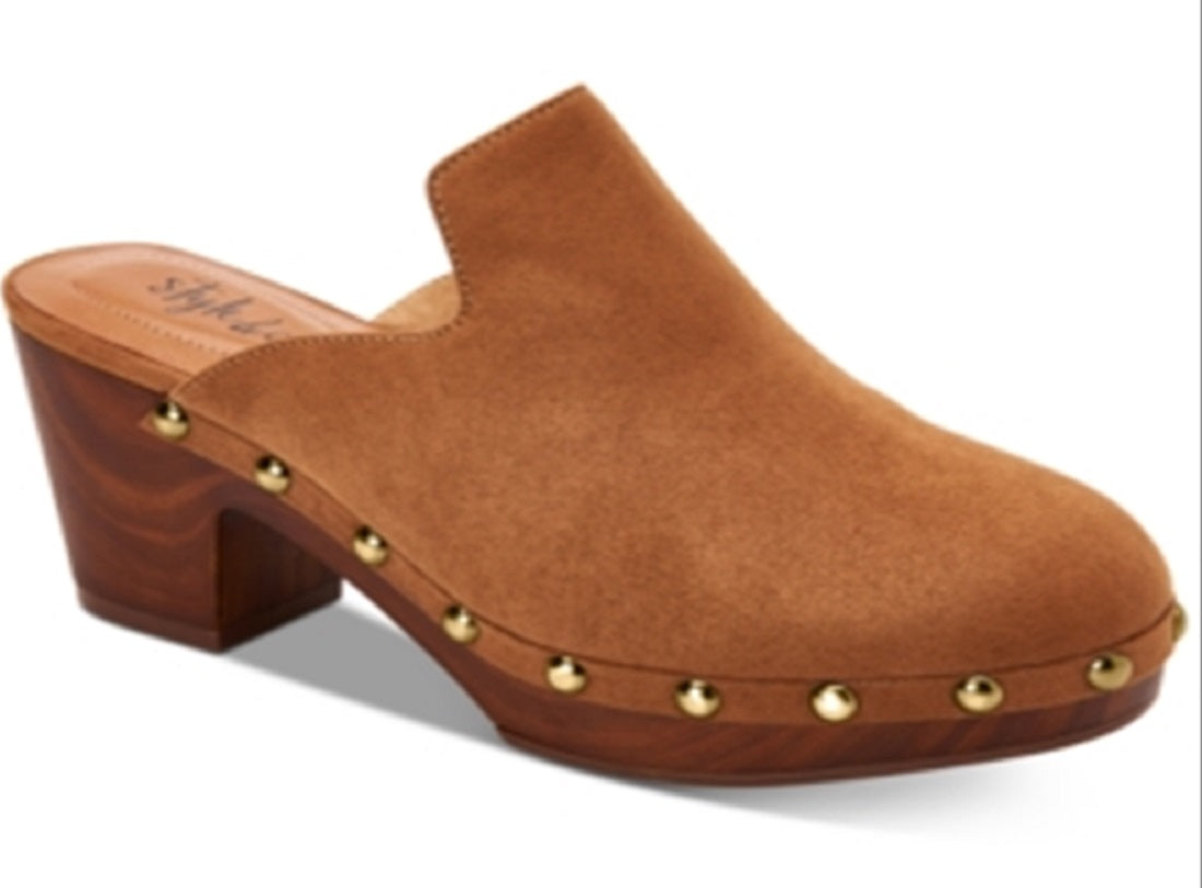 Style & Co Women's Trystan Slip on Clogs Shoes Brown Size 6.5 M