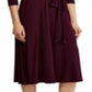 Ralph Lauren Women's 3/4 Sleeve Belted Jersey MIDI Dress Purple Size 8