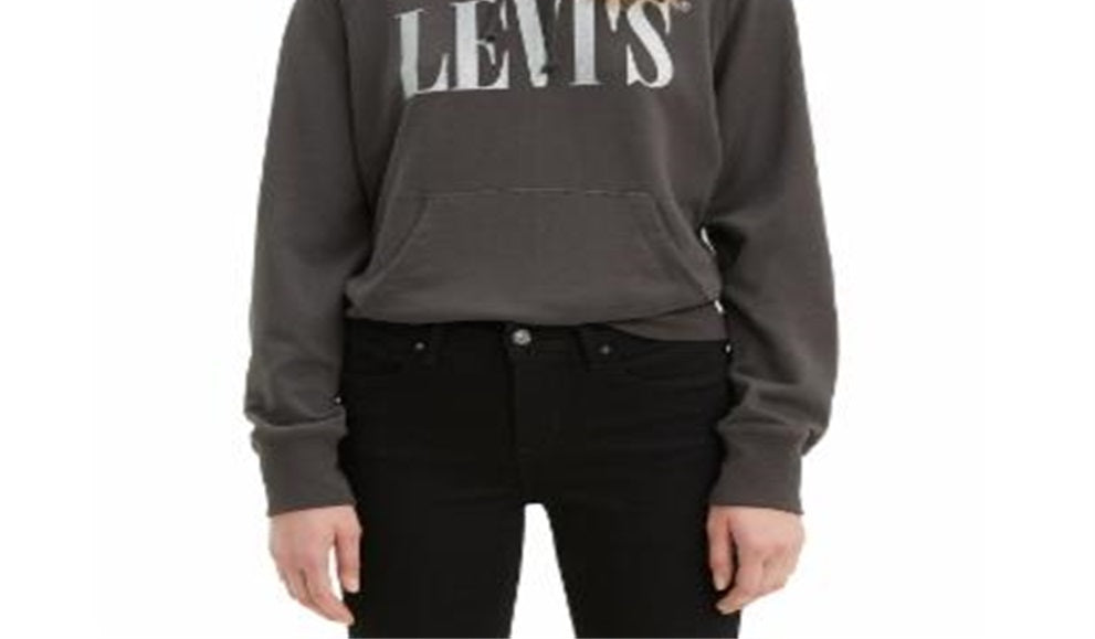 Levi's Women's Graphic Sport Hoodie Black Size X-Small