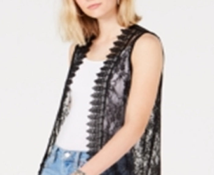 Polly & Esther Junior's Lace Duster Black Size Large