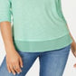 Style & Co Women's Chiffon Hem Top Blue Size Medium