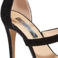 INC International Concepts Women's Sadiee Leather Open Toe Suede Shoes Black Size 8.5 M